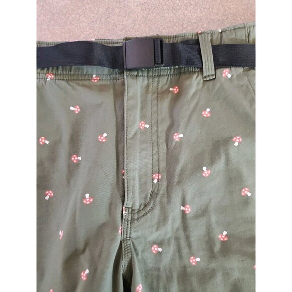 Duluth Trading Mushroom Alll Over Print Shorts Built In Belt Outdoor Boho Camp 6 - Picture 4 of 16